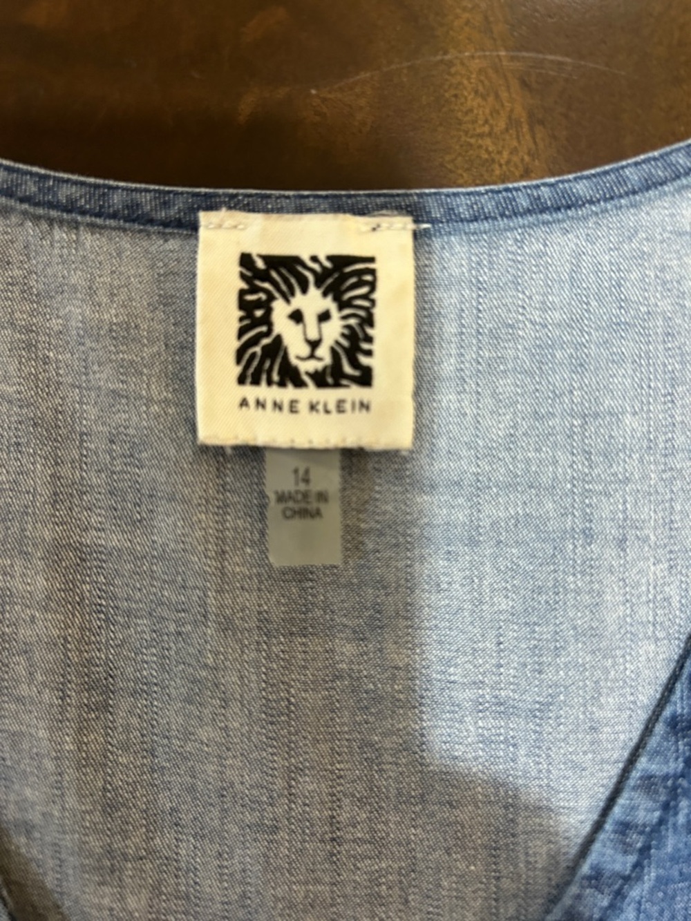 Anne Klein Lightweight Denim Shift Dress - Picture 8 of 10